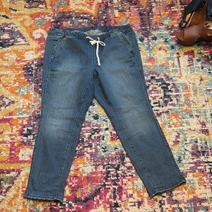 NWT Torrid Blue Jeans with Drawstring Waist 1 Short